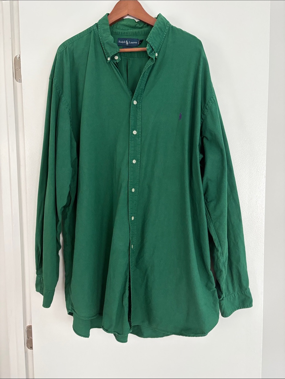 Ralph Lauren 2XLT tall green button down shirt long sleeve